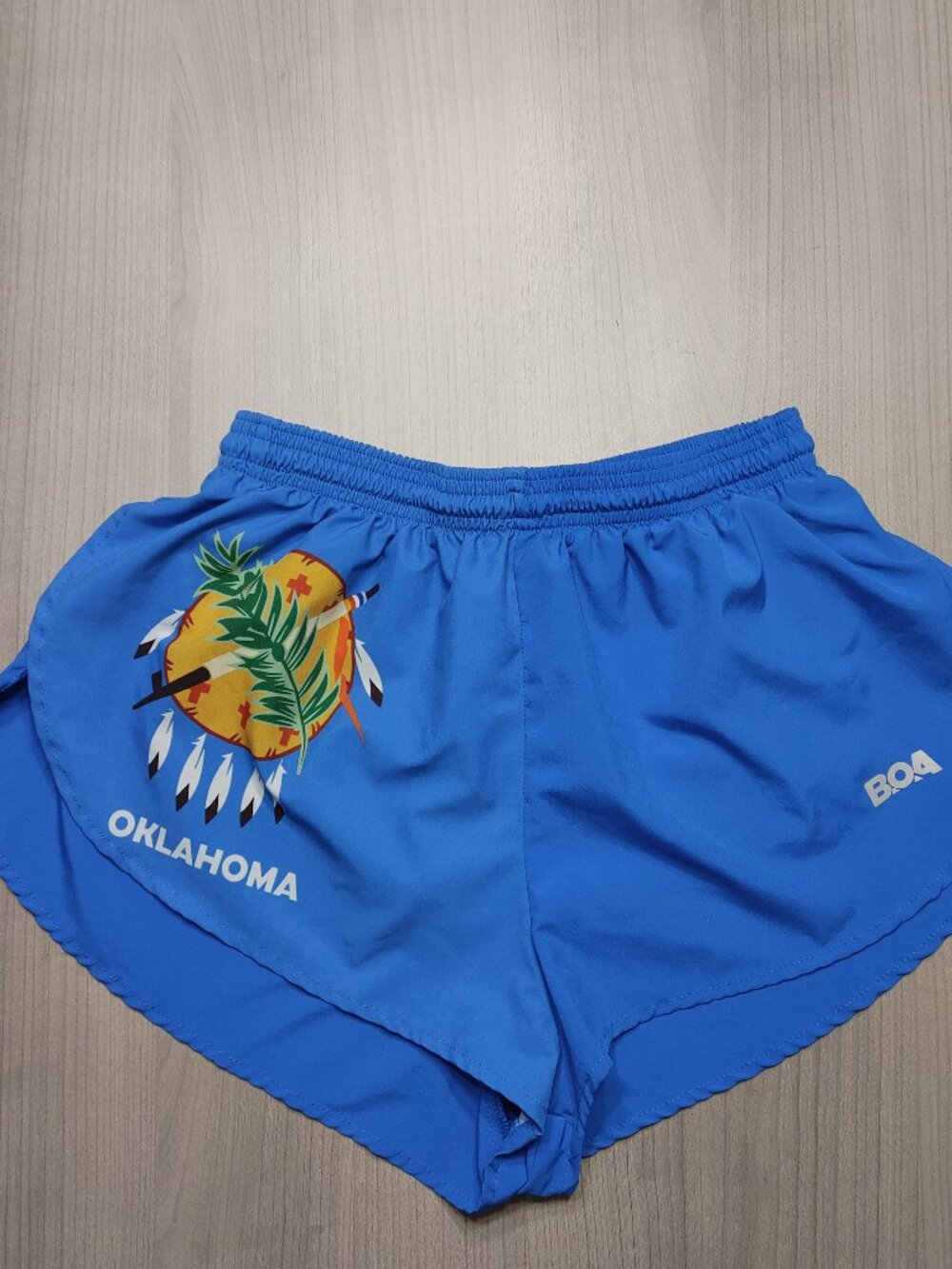 Men's Boa Flag 1" Elite Split Shorts [O-R] - Oklahoma Size M
